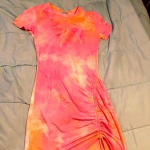 Tie dye bodycon dress